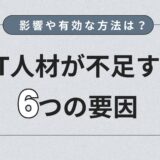 IT人材が不足する6つの要因｜企業への影響や改善に有効な方法を解説